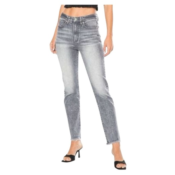 JUICY COUTURE Venice Faded Wash Whiskered Jeans, Size 16W GREY MARBLE WASH - Picture 2 of 11